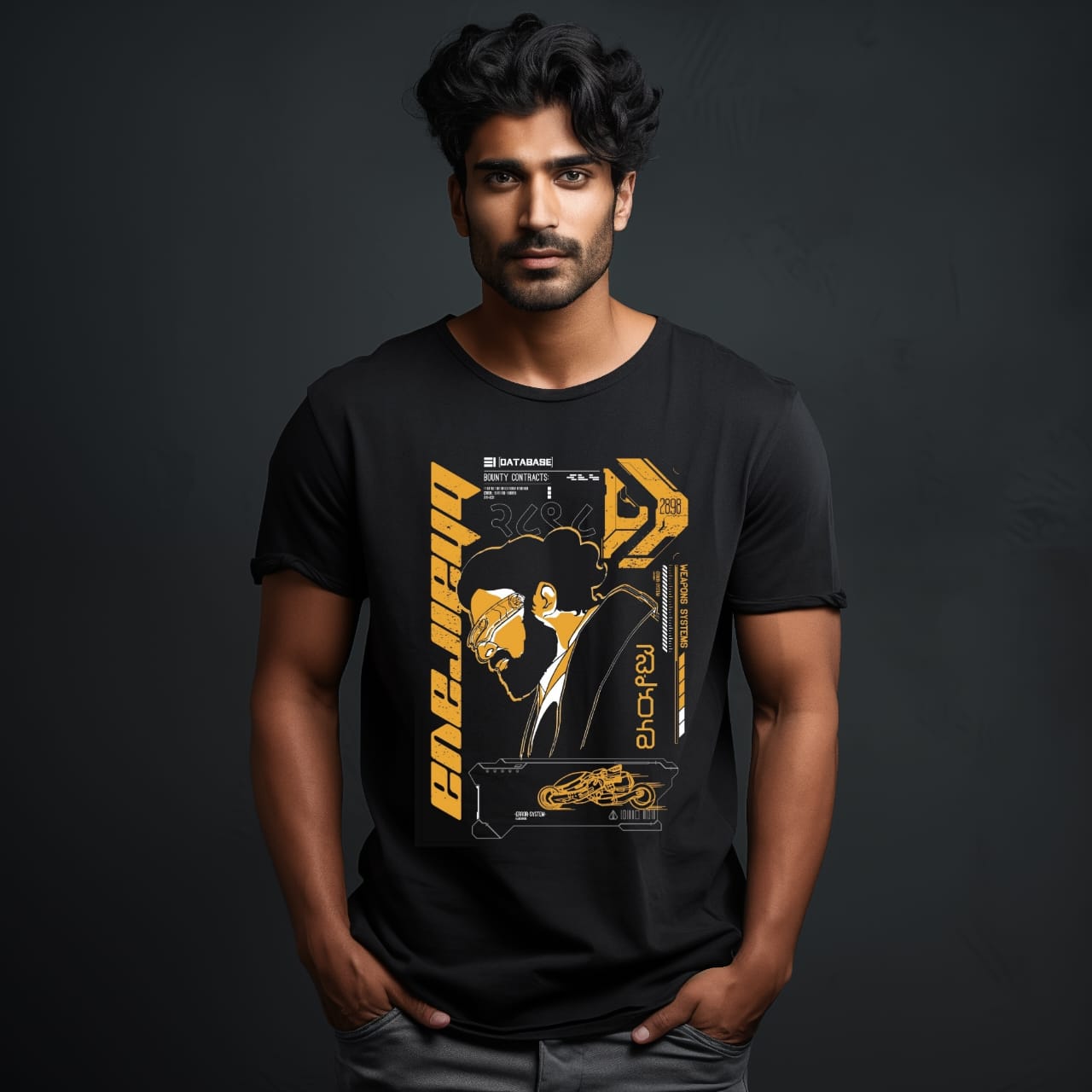 Kalki 2898 AD: Prabhas: The Mighty Bhairava Black Regular Fit Tee