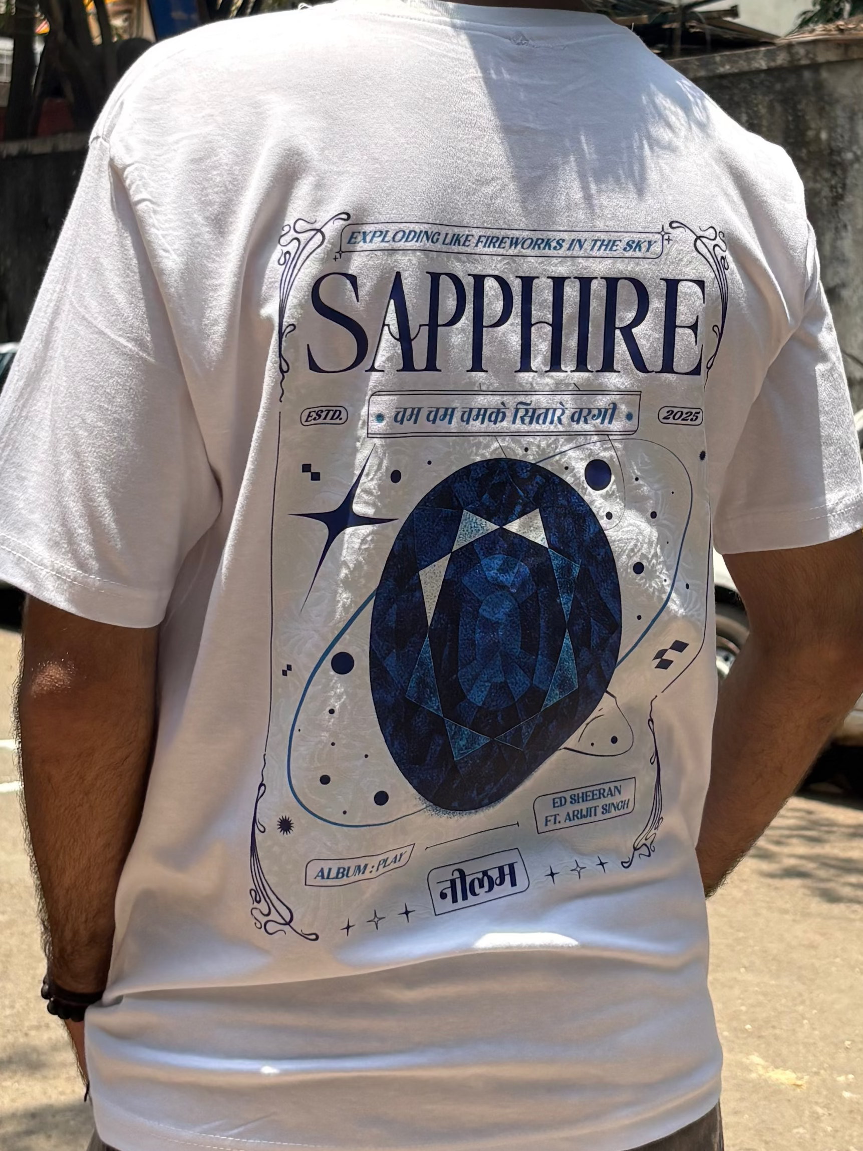 Official Sapphire Gemstone Graphic T-Shirt – Blue Crystal Edition