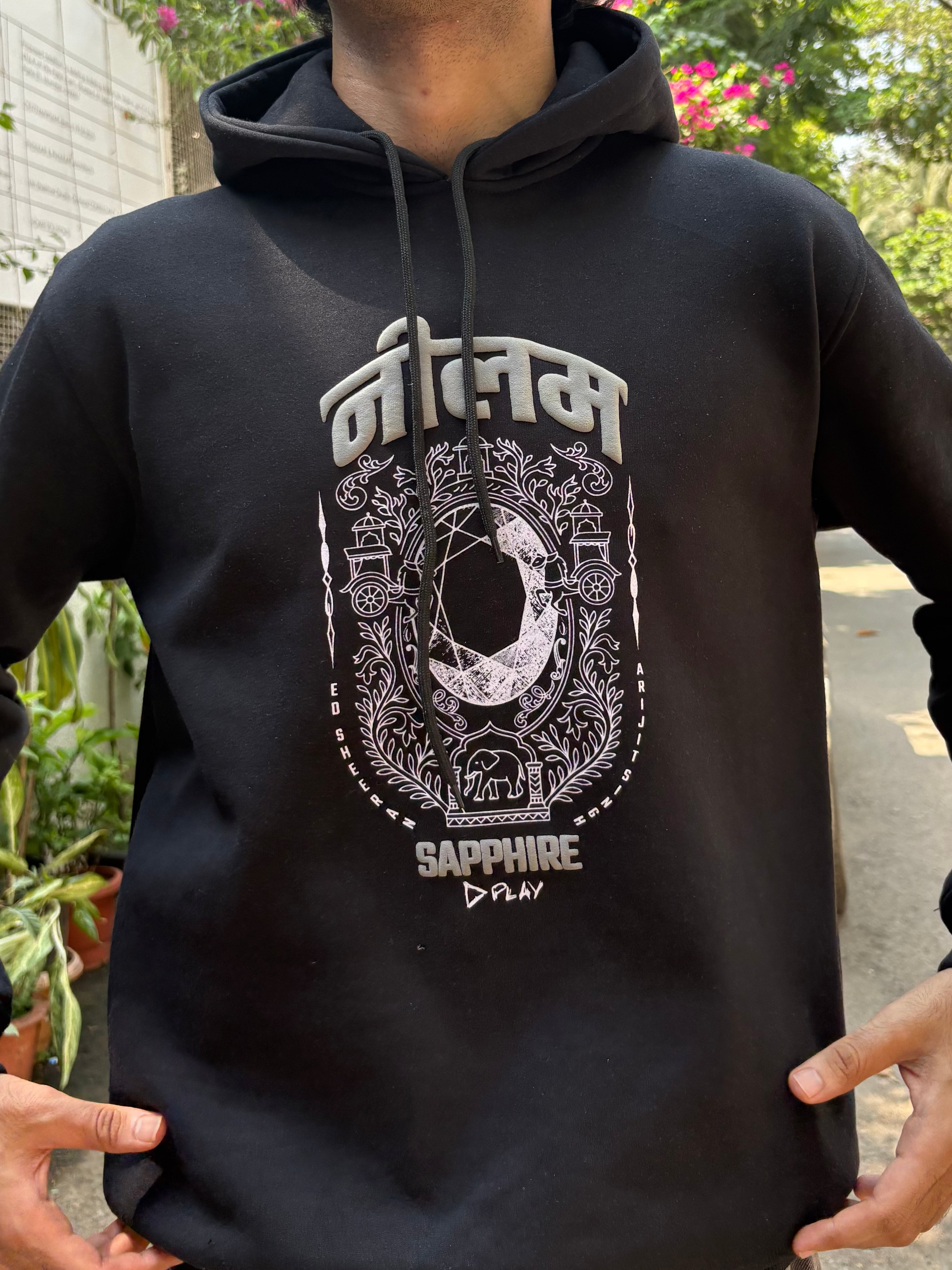 Official Sapphire Nilam Graphic Hoodie – Black Heritage Edition