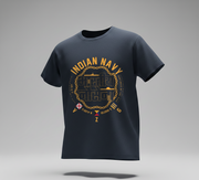 Indian Navy – Visakhapatnam Coordinates Edition | Official Navy Blue Regular T-Shirt