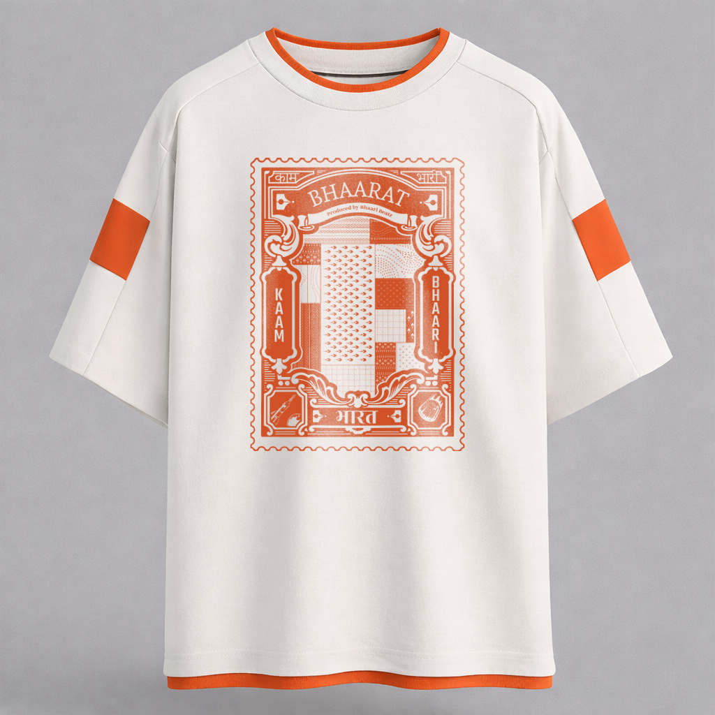 Kaam Bhaari x A47: Bharat- Stamped for the future Oversized Tee