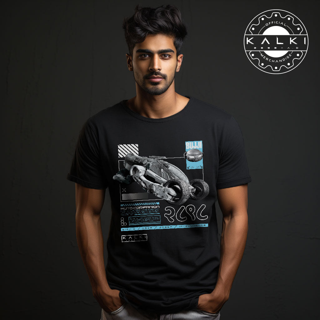 Kalki 2898 AD "Futuristic Ride" Black Regular Fit Tee