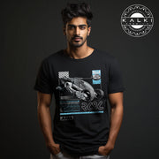 Kalki 2898 AD "Futuristic Ride" Black Regular Fit Tee