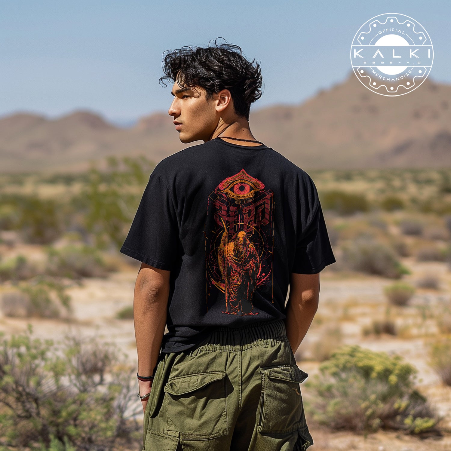 Kalki 2898 AD "Mythical Fusion" Oversized Black T-Shirt