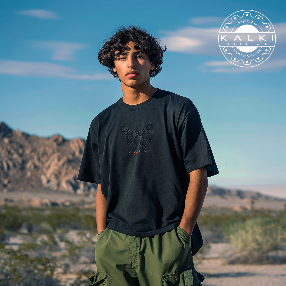 Kalki 2898 AD "Mythical Fusion" Oversized Black T-Shirt