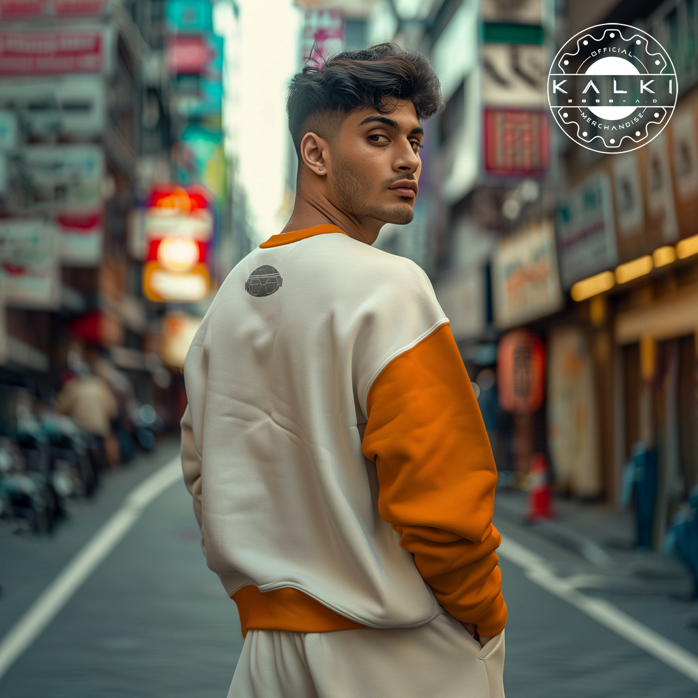 Kalki 2898 AD Orange and Cream Sweatshirt