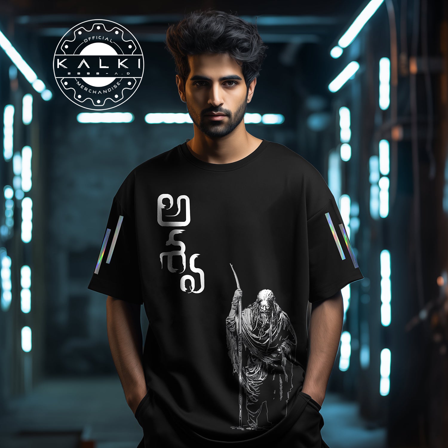 Kalki 2898 AD "Ashwa Saga" Black Oversized Tee
