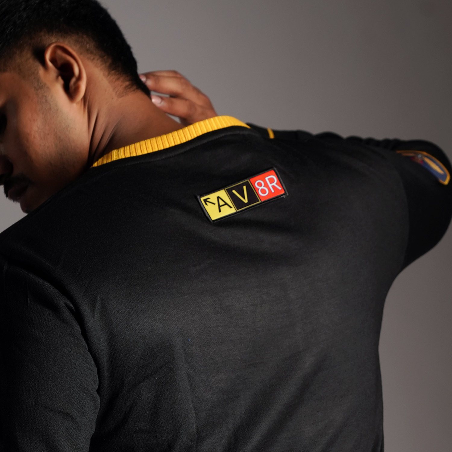 Indian Naval Aviation: KM-31 Naval Recon Black Oversized Sweatshirt