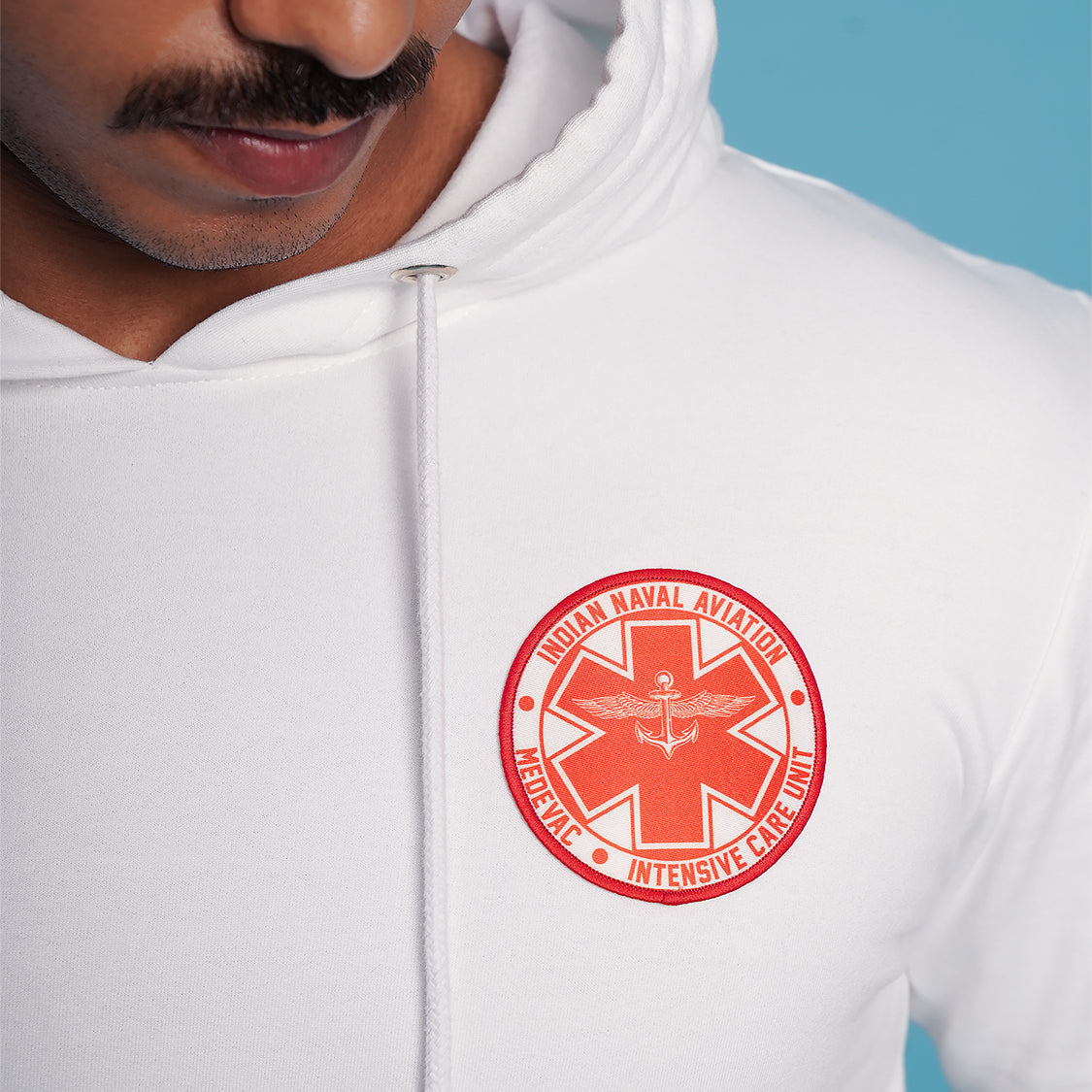Indian Naval Aviation: MEDEVAC Rescue Oversized White Hoodie