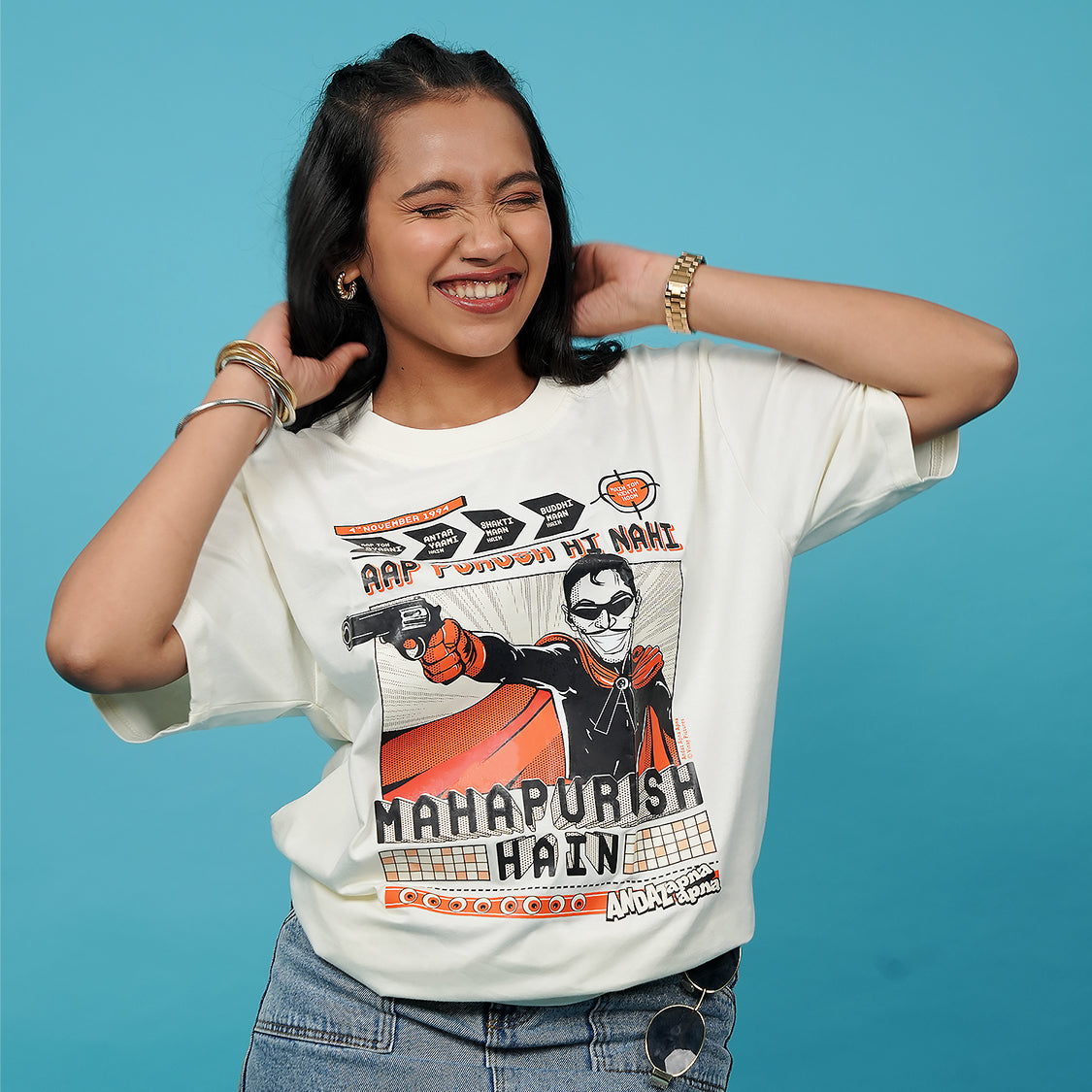 Andaz Apna Apna: Crime Master Gogo Oversized T-Shirt