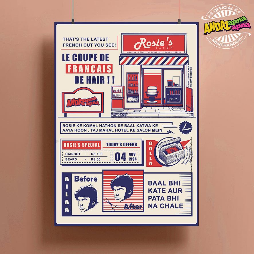 Andaz Apna Apna: The Rosie's Salon Poster