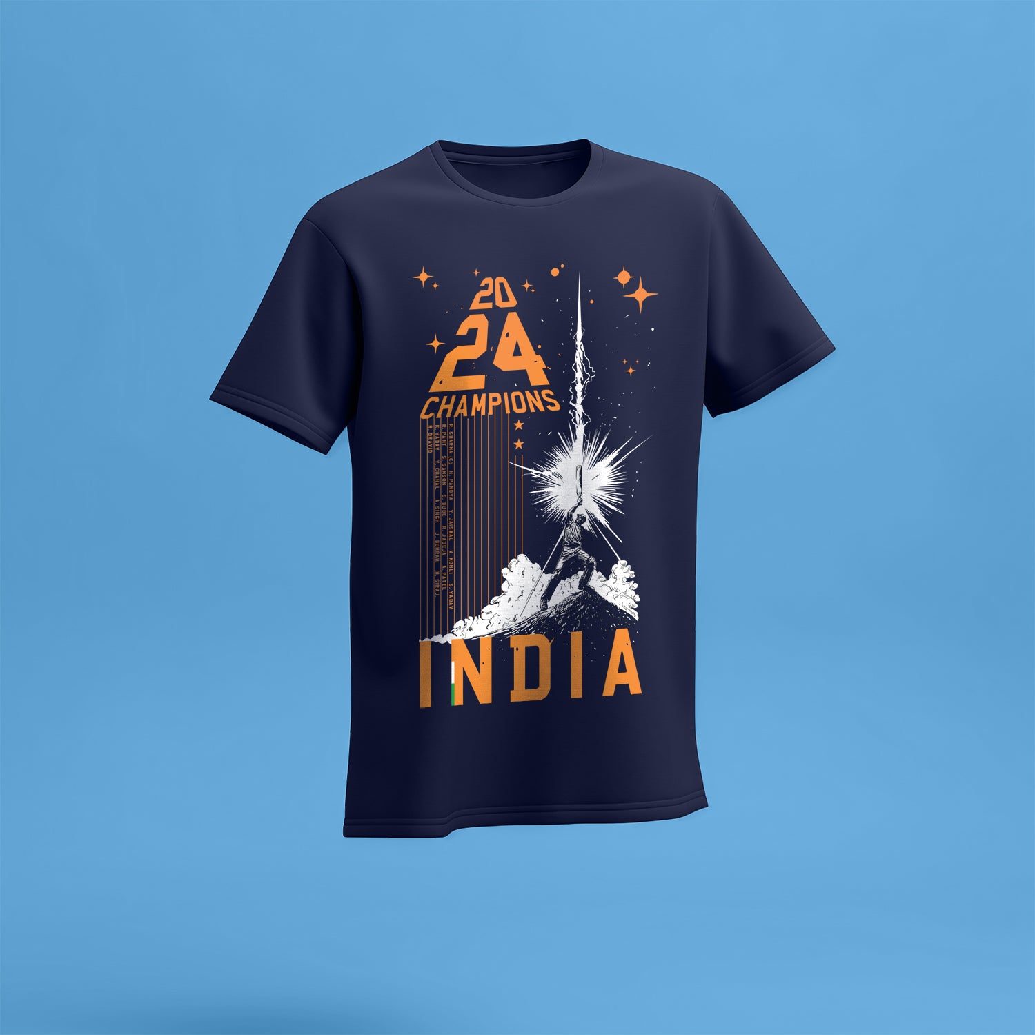 WCT20: Tribute to the 2024 Champions Blue Regular Fit T-Shirt