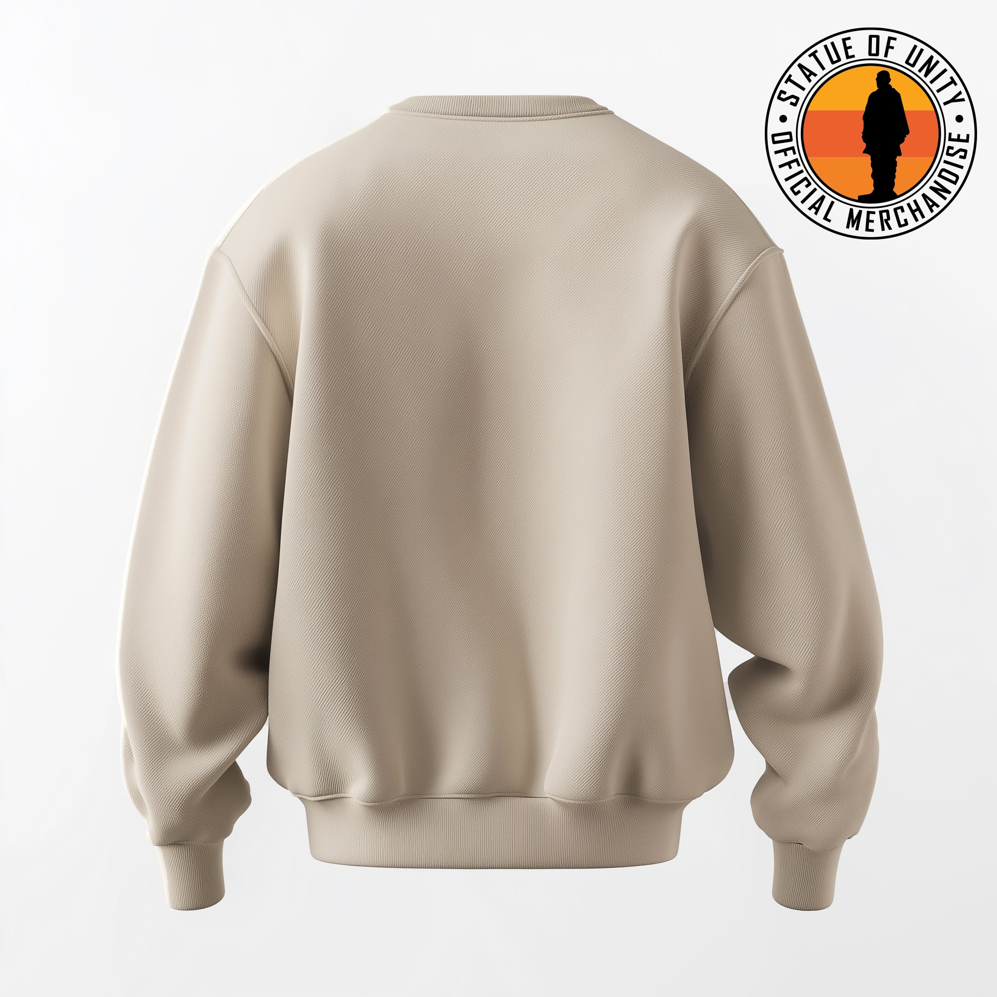 Statue Of Unity: The Legend - Beige Oversized Sweatshirt