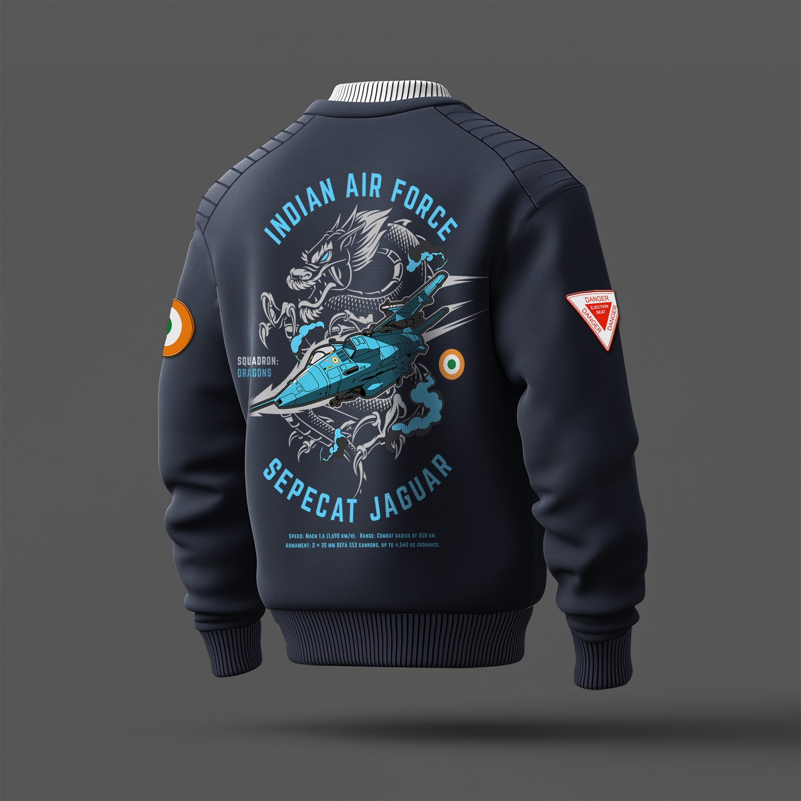 Indian Air Force: Blue Sepecat Jaguar Sweatshirt