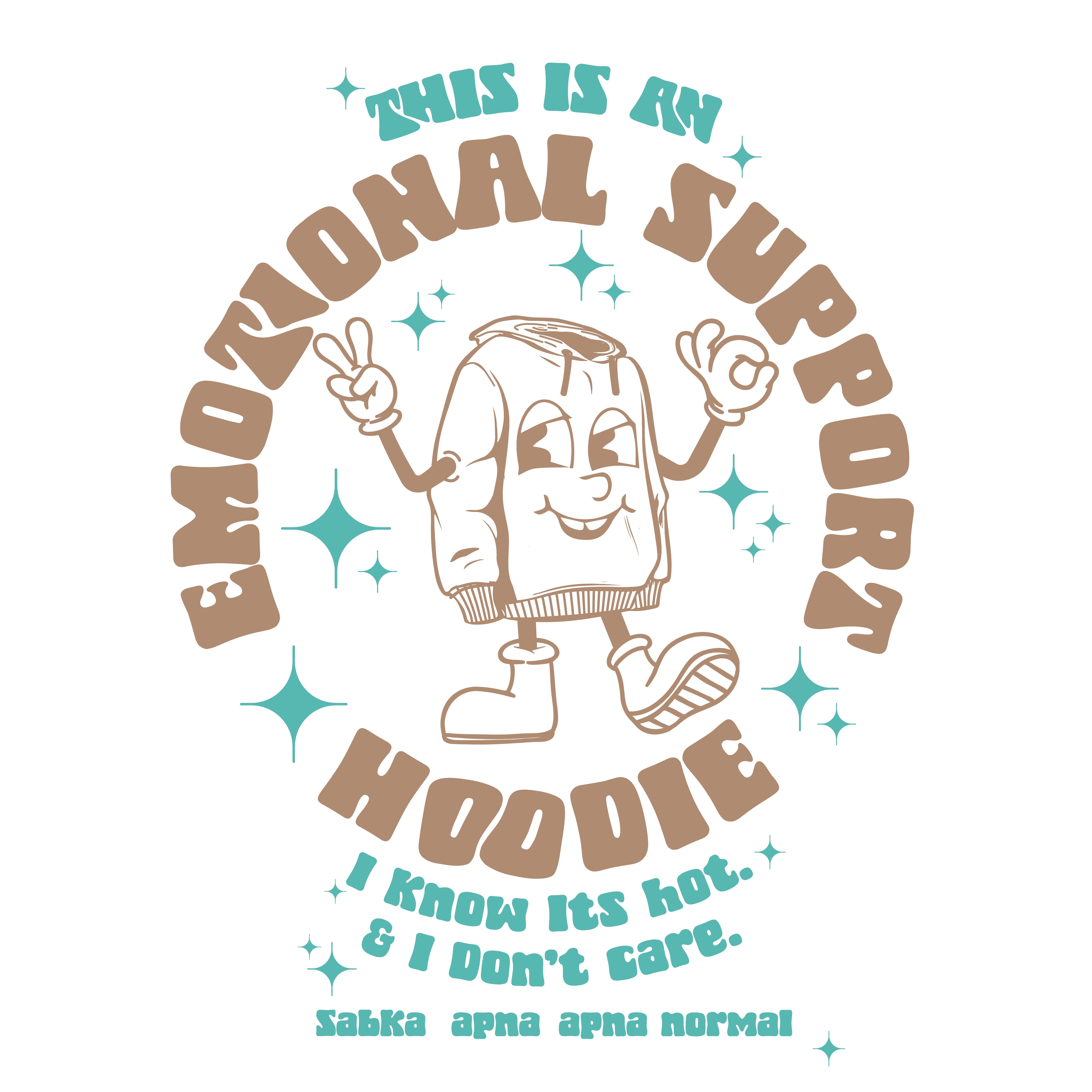 Sitaare Zameen Par: This is an emotional Support White Oversized Hoodie