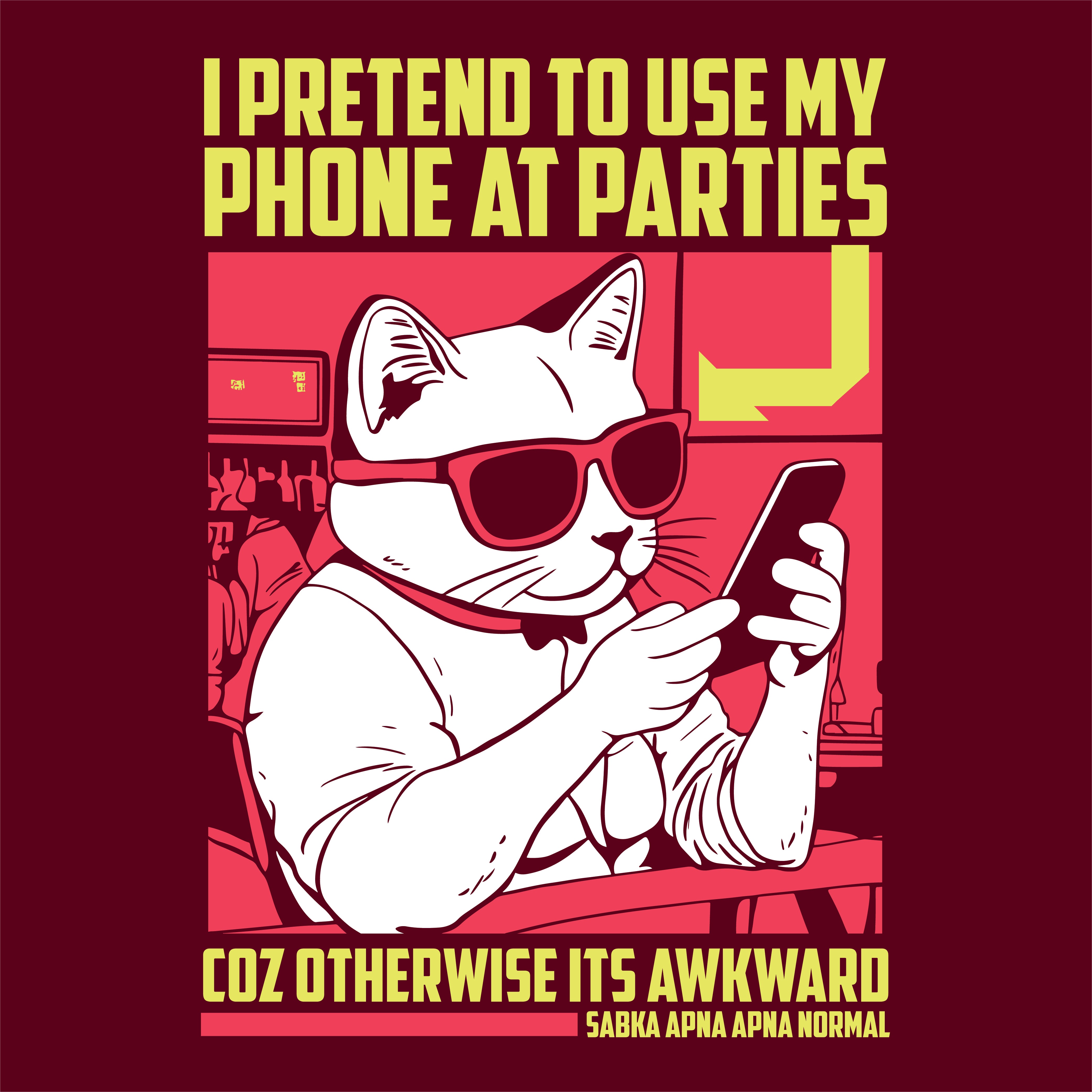 Sitaare Zameen Par: Phone Pretender Maroon Oversized Hoodie