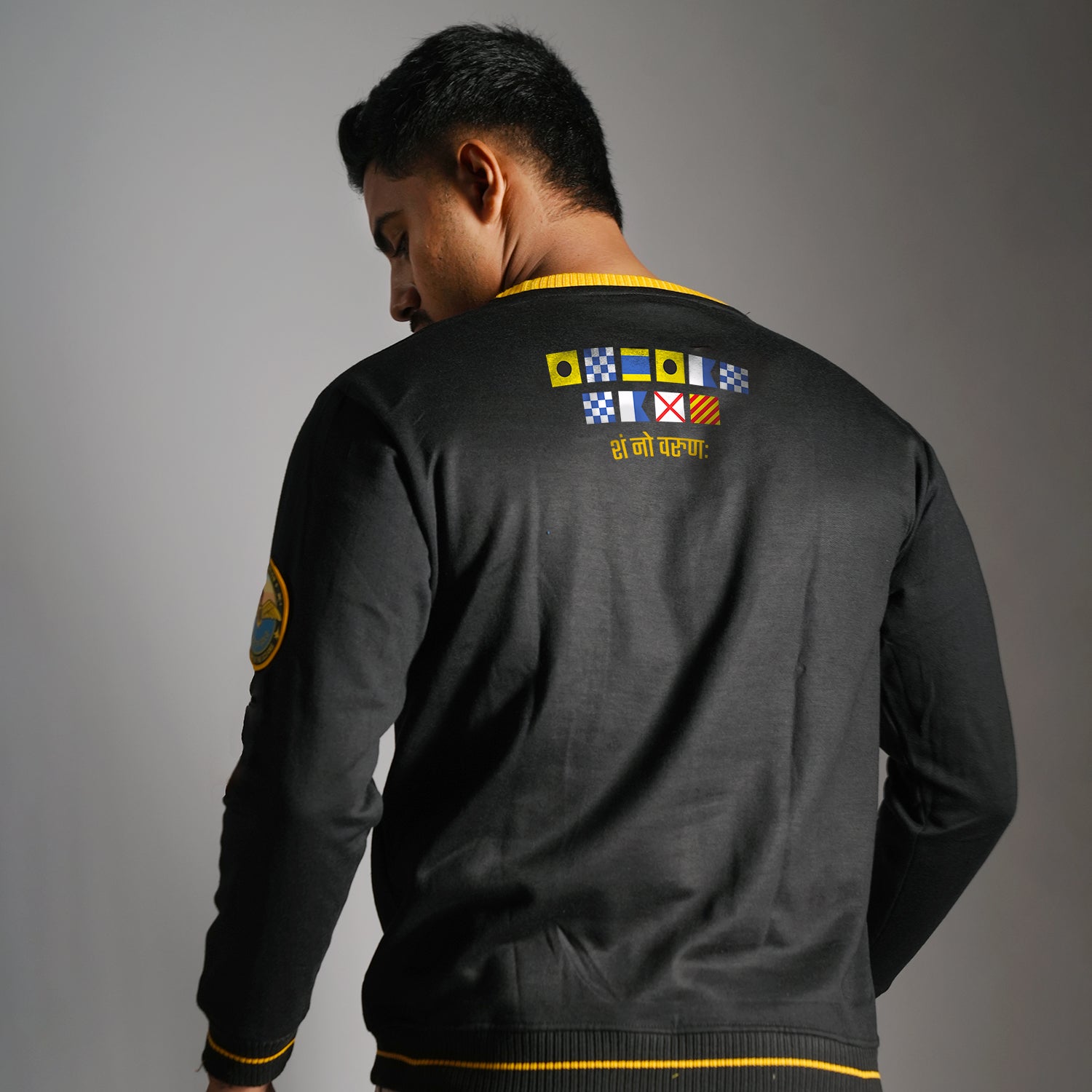 Indian Naval Aviation: Maritime Aviator Black Oversized Sweatshirt