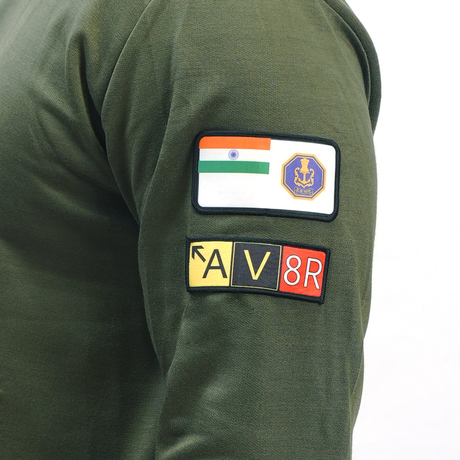 Indian Naval Aviation: Wings of Gold Olive Green Oversized Sweatshirt
