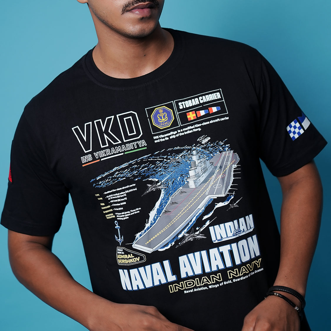 INS Vikramaditya Black Oversized Tee