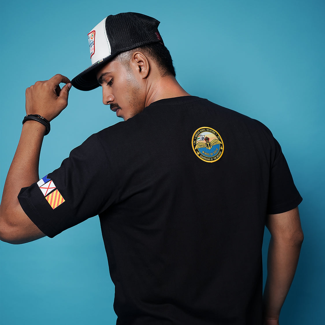 INS Vikramaditya Black Oversized Tee