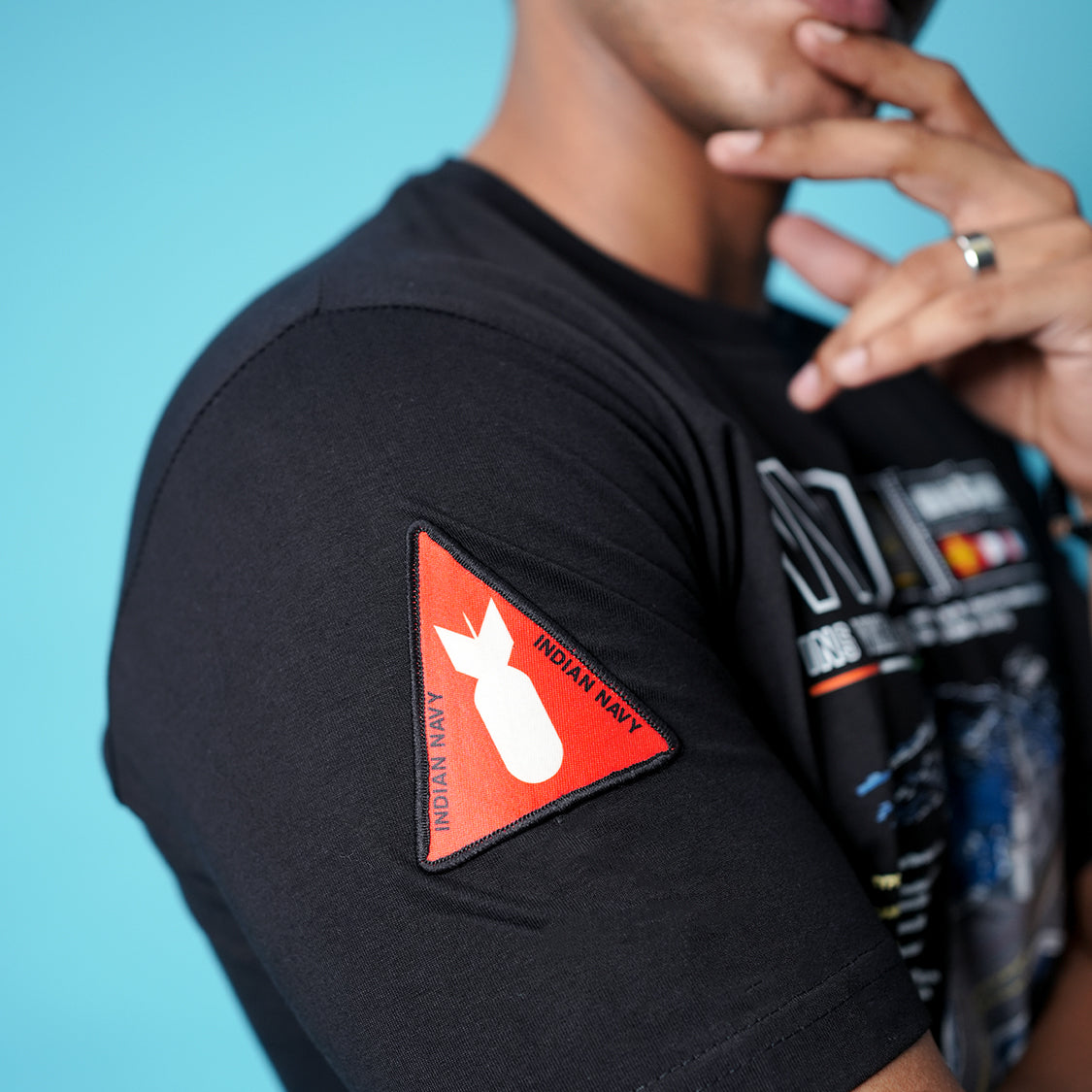 INS Vikramaditya Black Oversized Tee