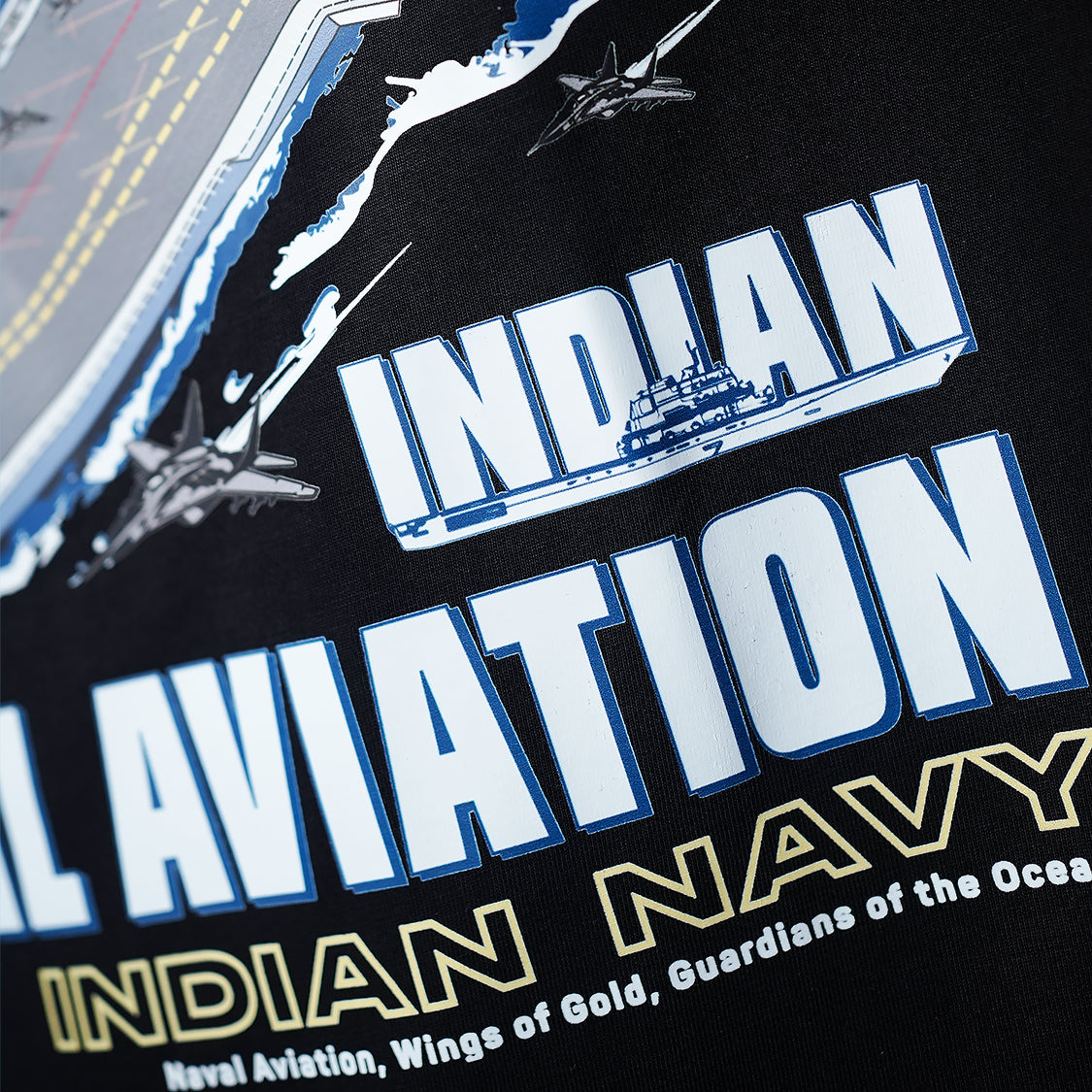 INS Vikramaditya Black Oversized Tee