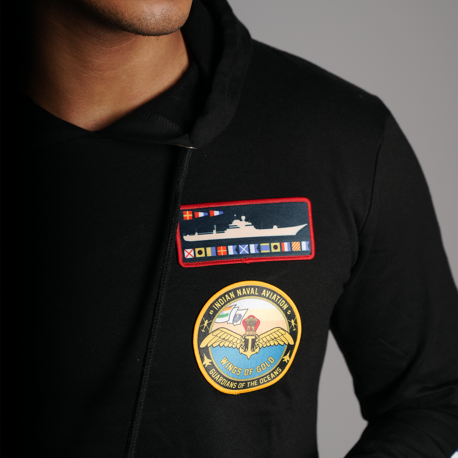 INS Vikramaditya Black Hoodie