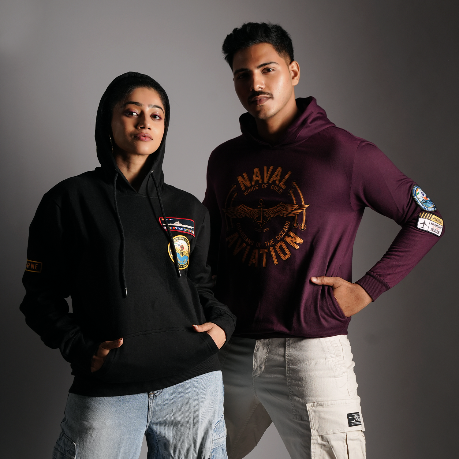 INS Vikramaditya Black Hoodie