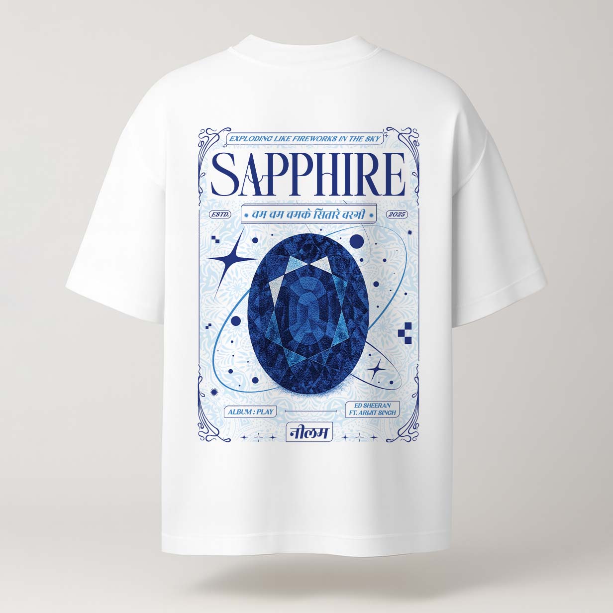Official Sapphire Gemstone Graphic T-Shirt – Blue Crystal Edition