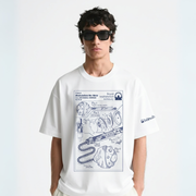 Baahubali: Bhallaladeva's War Mace Blueprint Oversized Tee