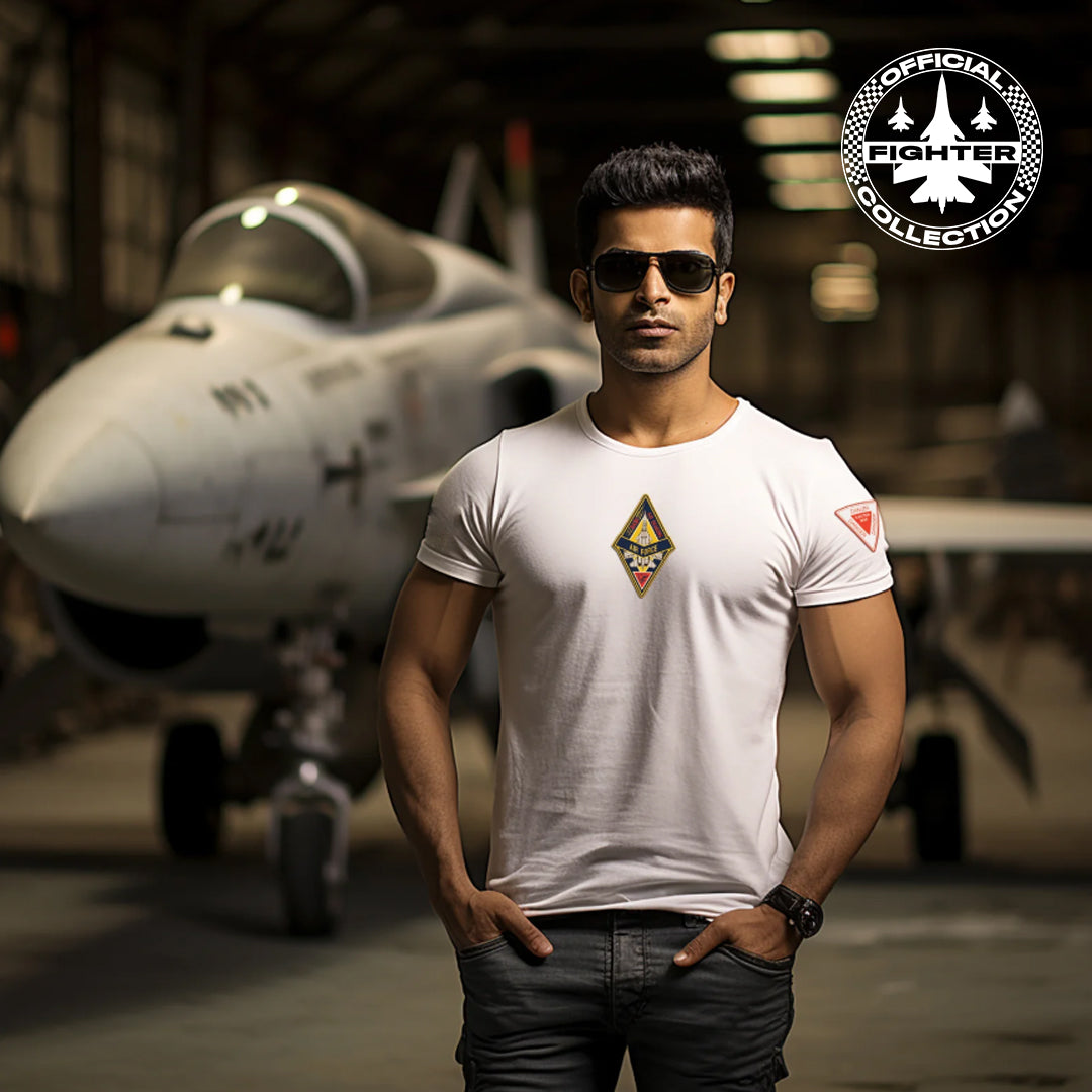 Air Dragons Regular Fit White Fighter T-Shirt: Bash Edition