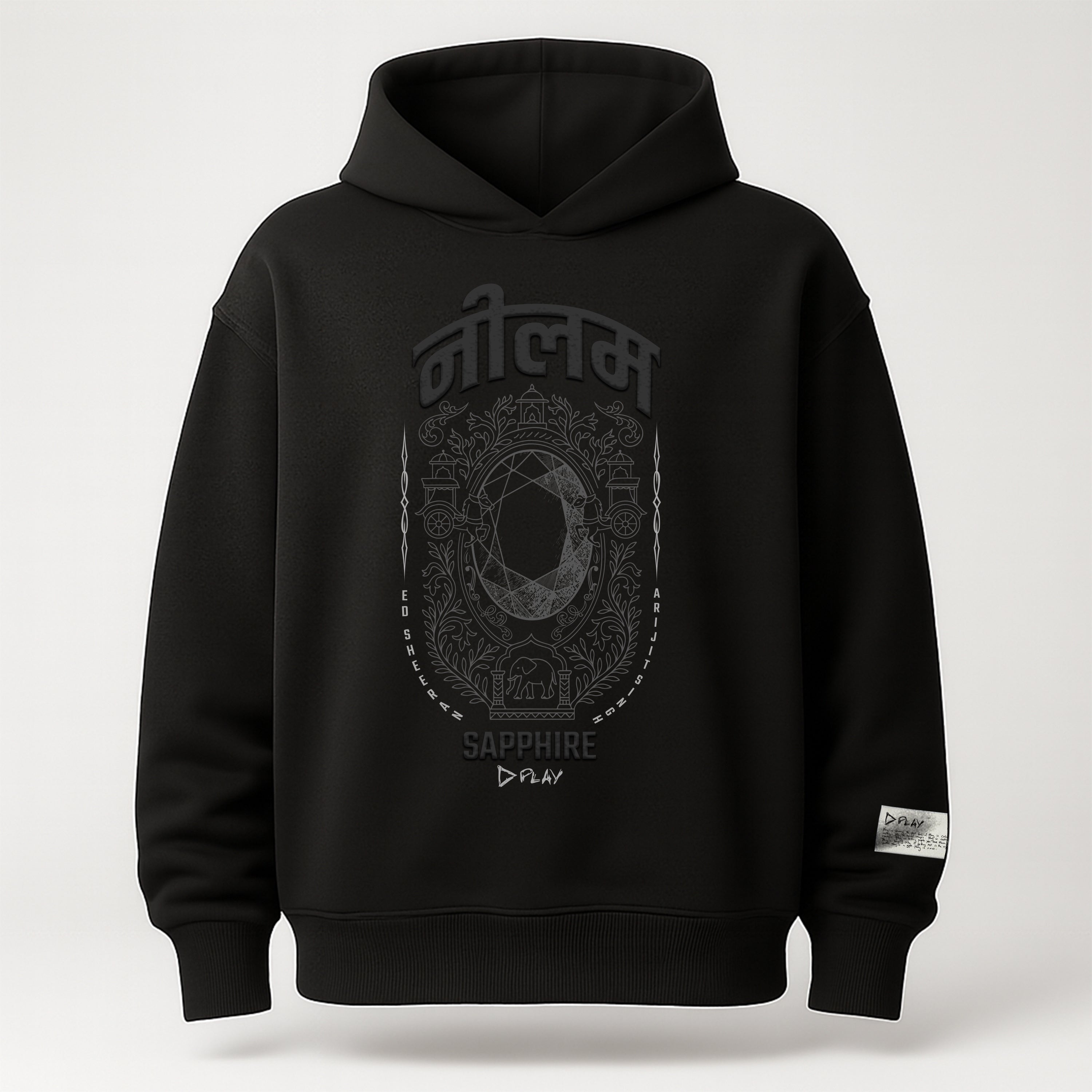 Official Sapphire Nilam Graphic Hoodie – Black Heritage Edition