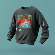 Indian Air Force: LCA Tejas MK1 Oversized Dark Grey Sweatshirt