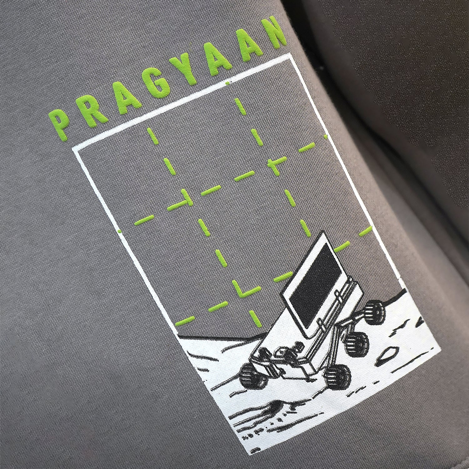 The Tiny Explorers: Official ISRO Chandrayaan 3 Grey Kids Hoodie ( With Fleece )