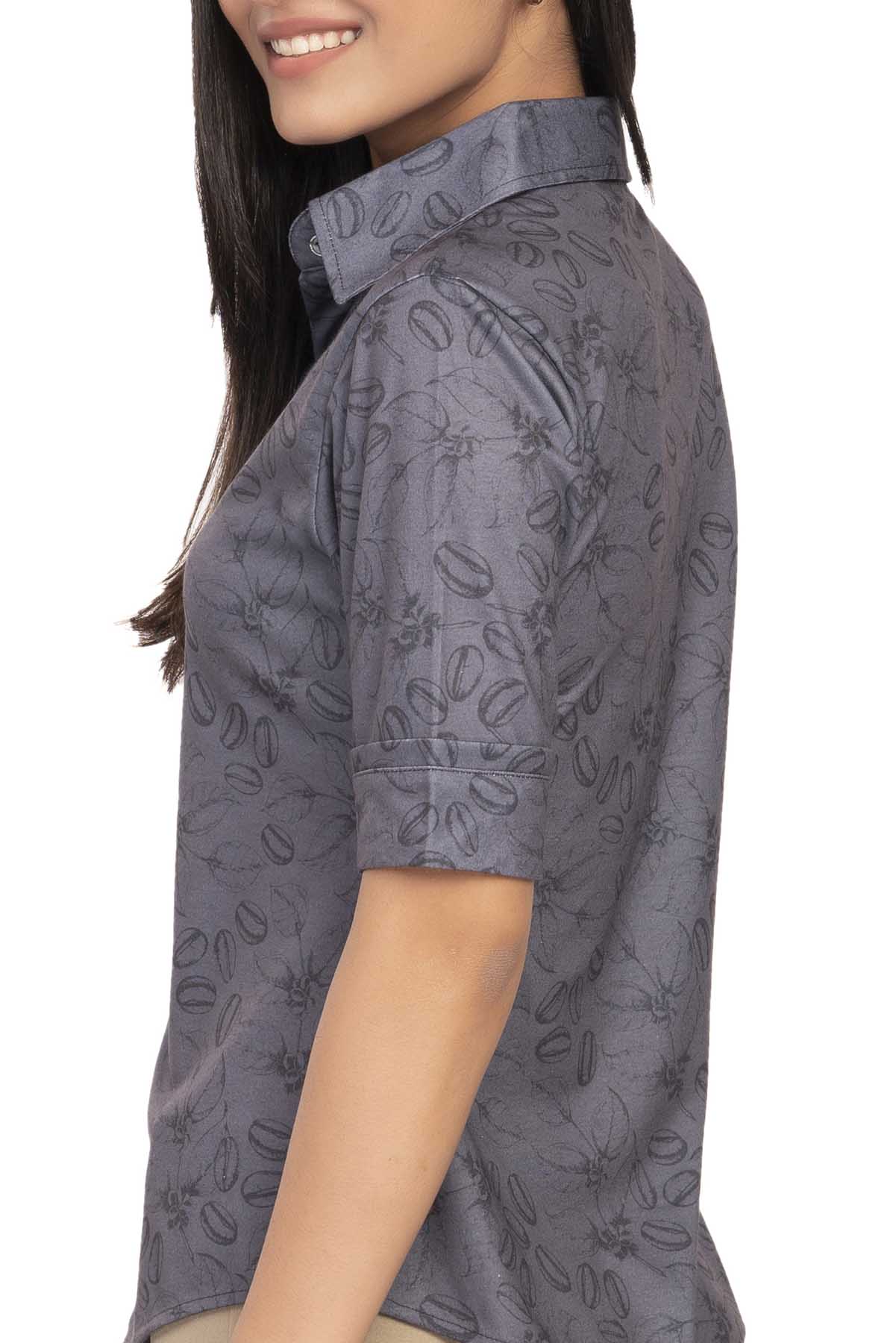 Grey Coffee Bean Pattern Shirtee
