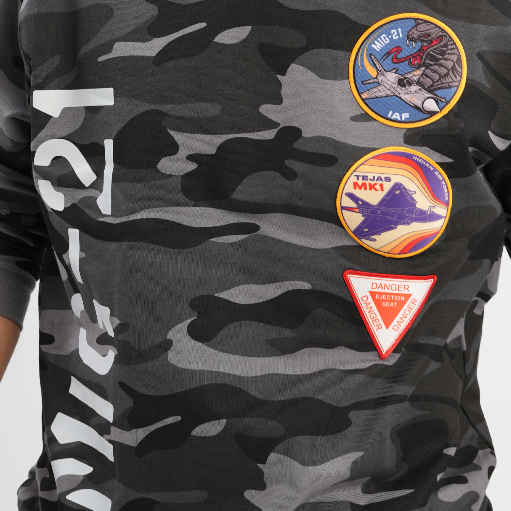 Indian Air Force: MIG-21 Grey Camo Sweatshirt