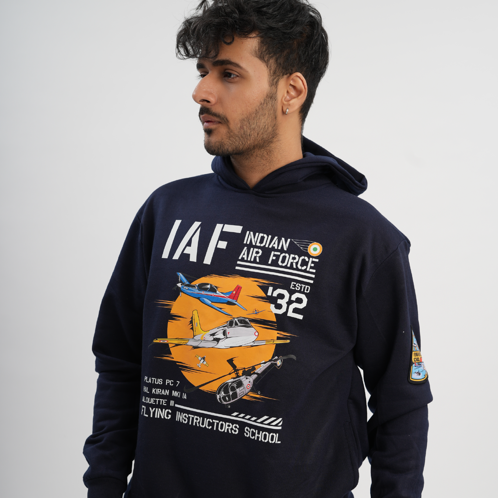 Indian Air Force: The Flying Instructors School Navy Blue Hoodie