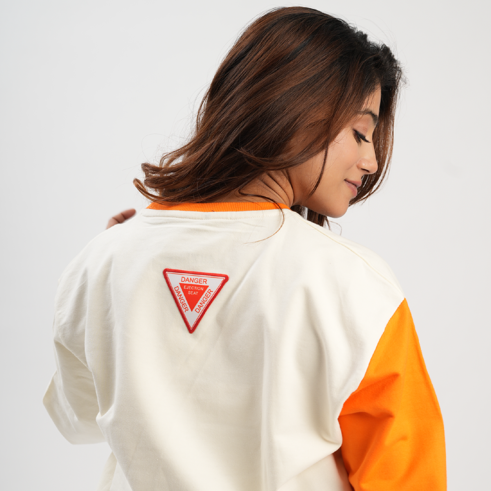 Indian Air Force: Cream and Orange Sweatshirt