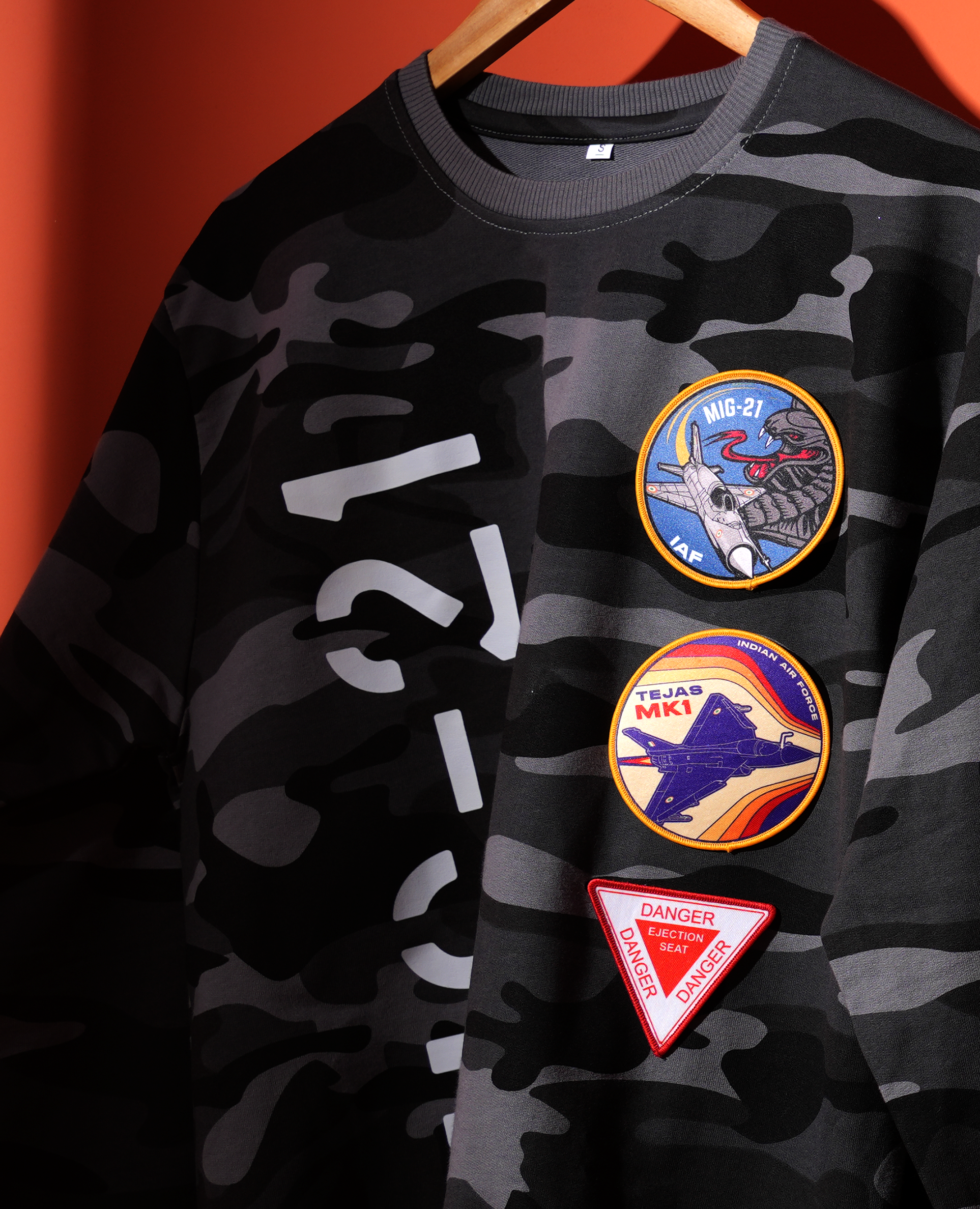 Indian Air Force: MIG-21 Grey Camo Sweatshirt