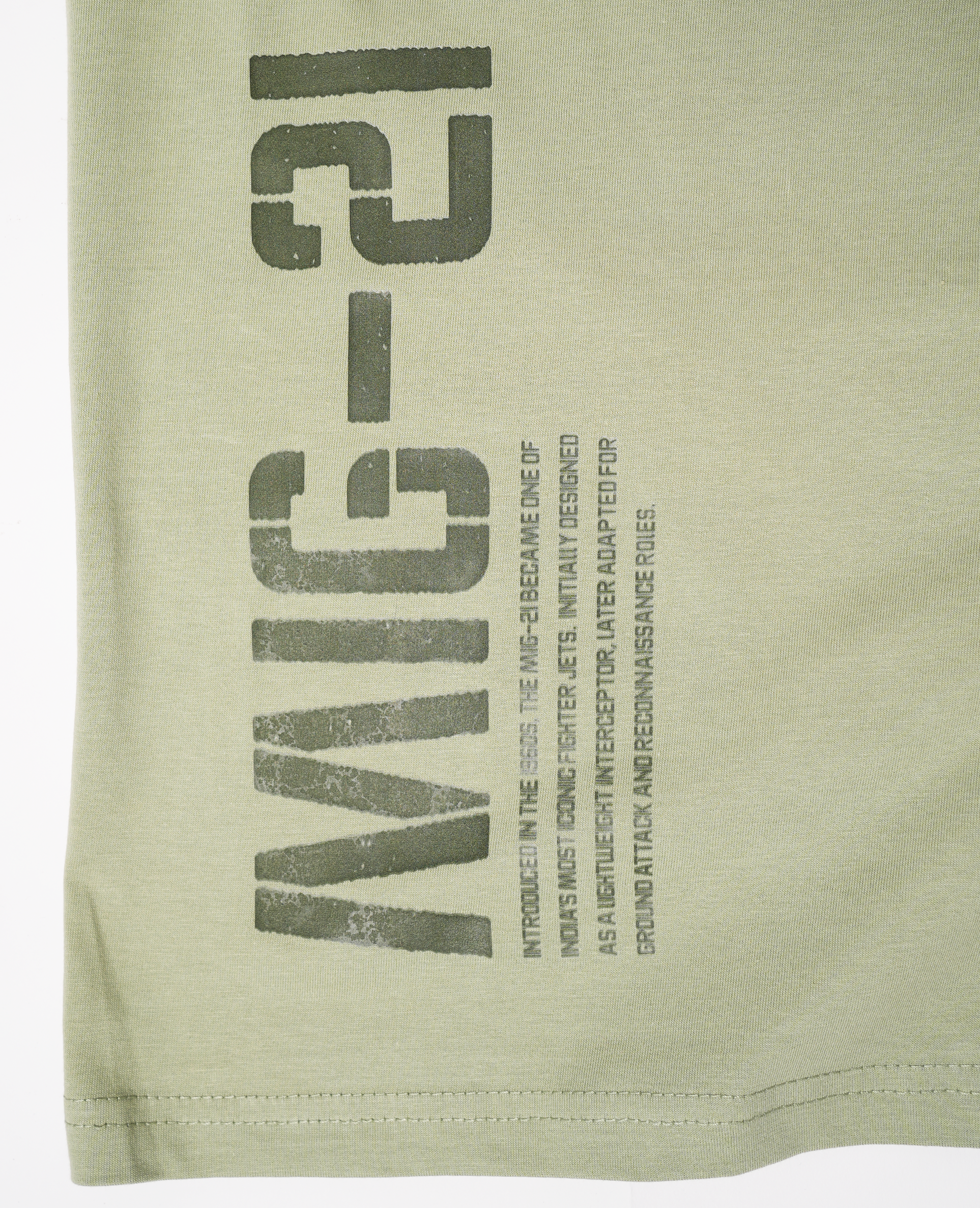 Indian Air Force: The MIG-21 Oversized Sage Green T-Shirt