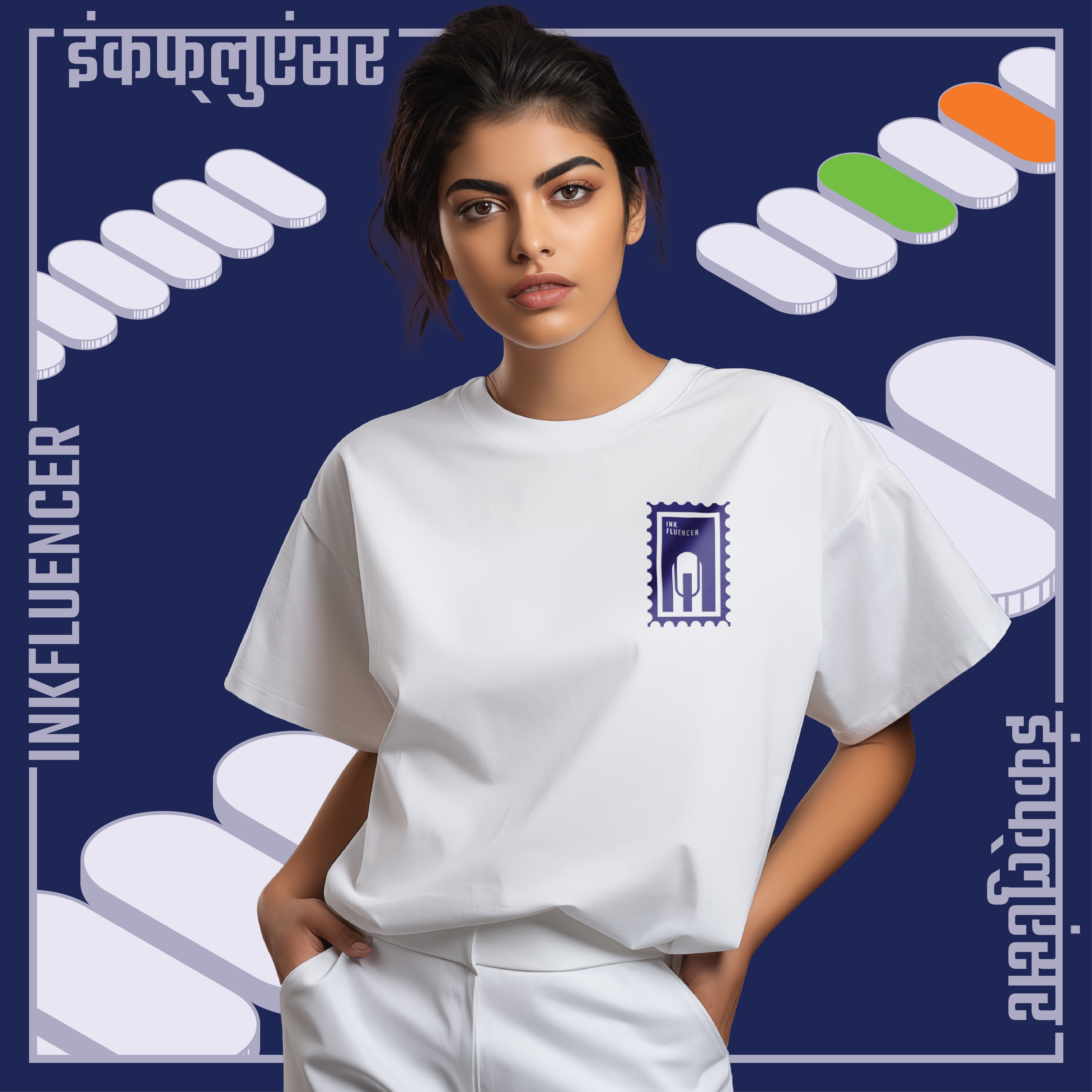 Civic Ink White Oversized Tee: Be an INKfluencer Edition