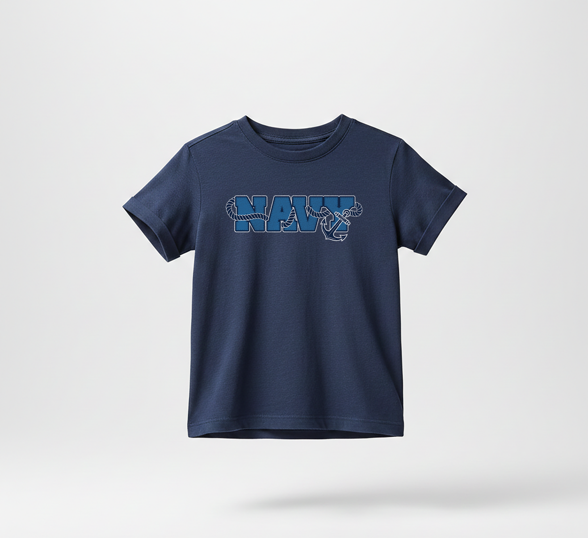 Indian Navy: The Classic Anchor - Blue Regular T-Shirt