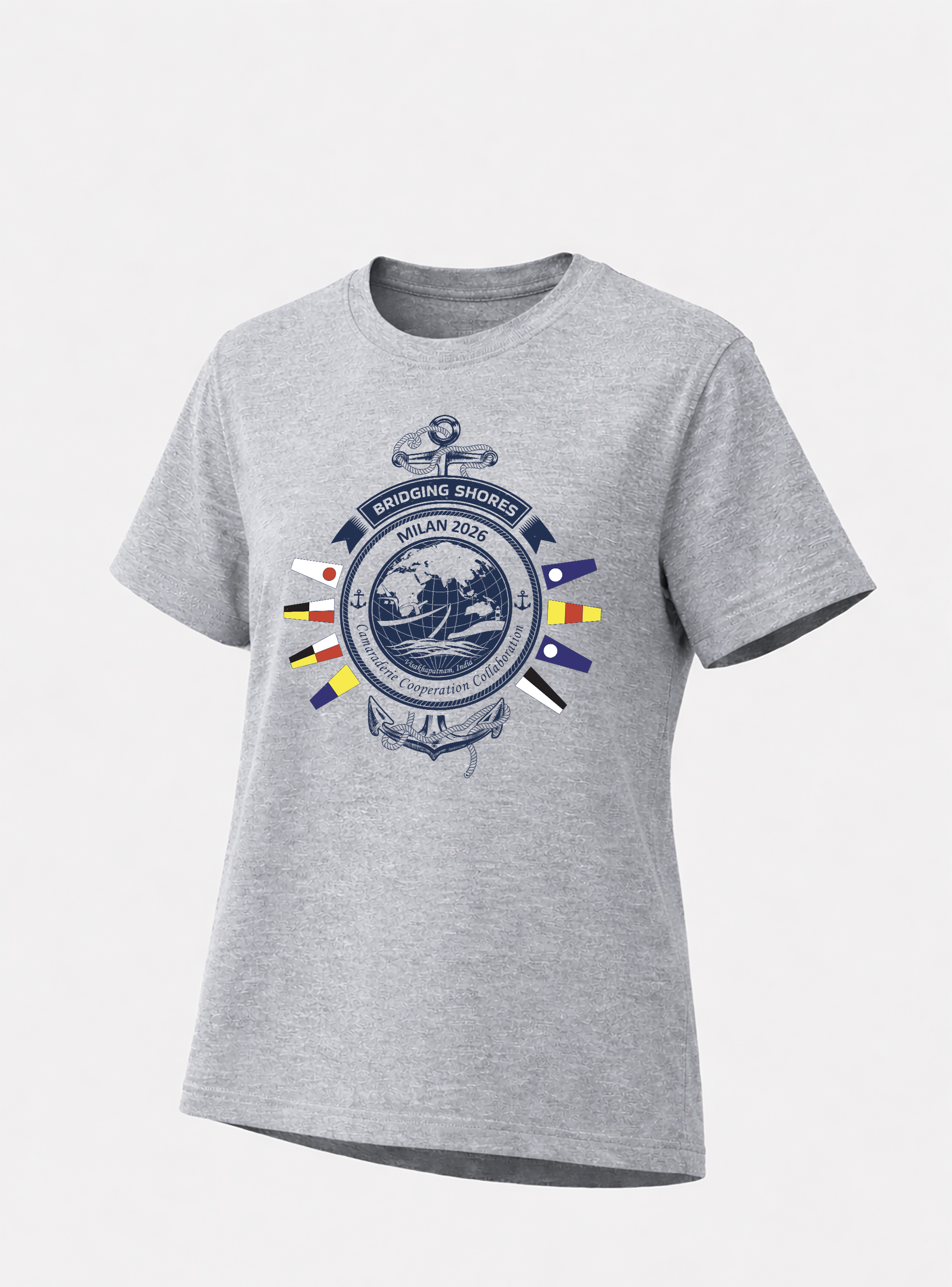 Indian Navy MILAN 2026 “Bridging Shores” Regular Grey T-Shirt