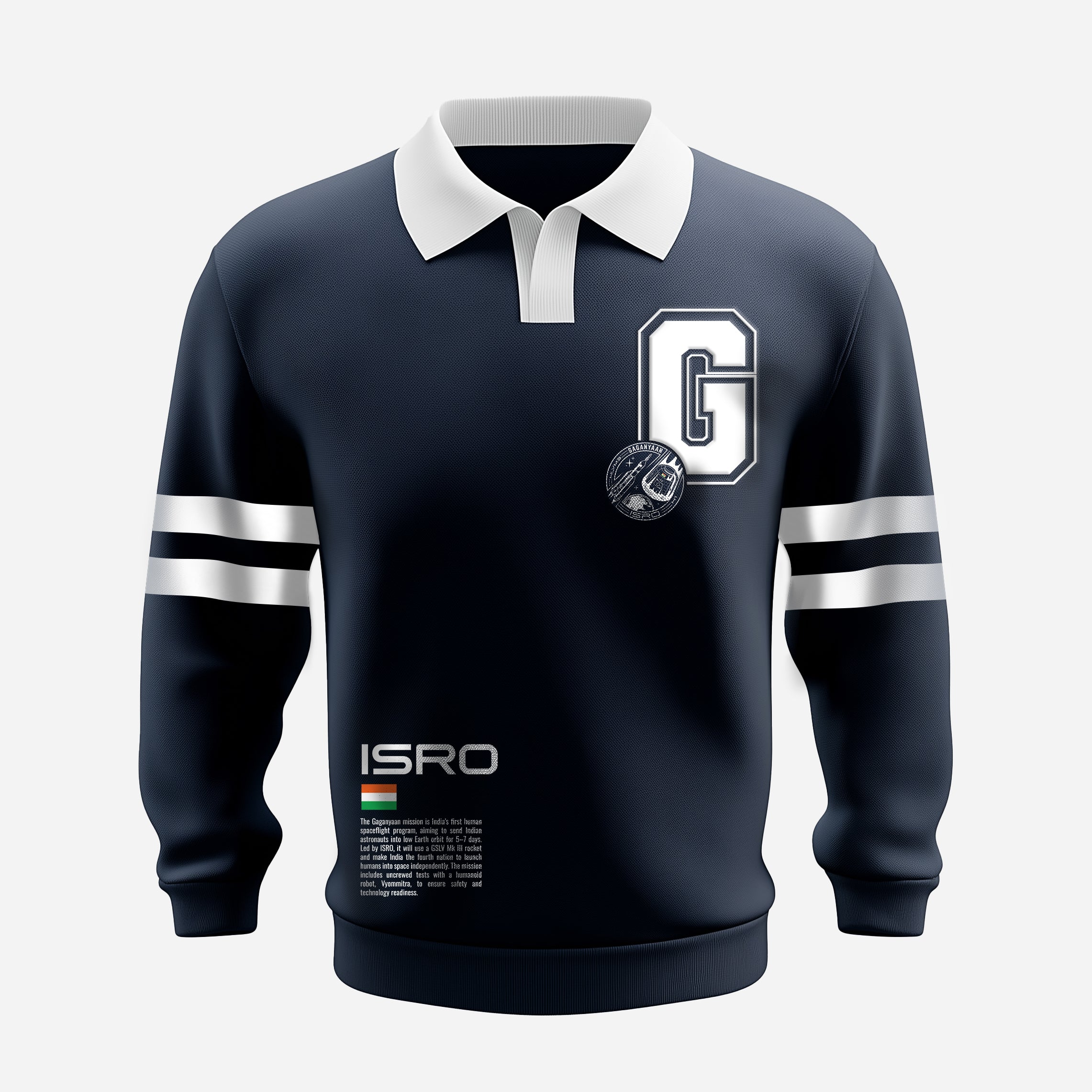 Gaganyaan Edition: ISRO Collared Sweatshirt