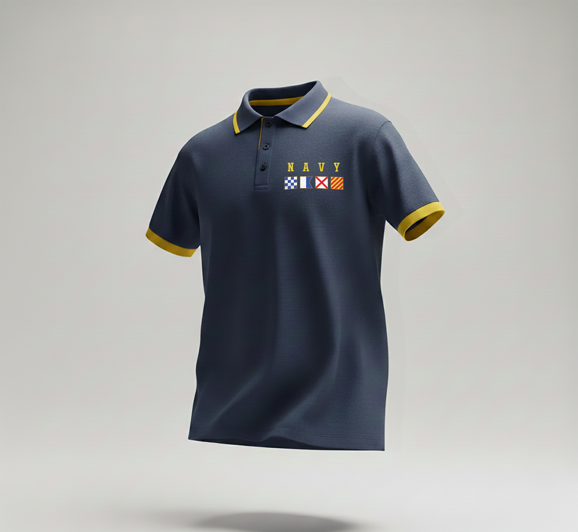 Indian Navy: The Maritime Code Navy Blue Polo