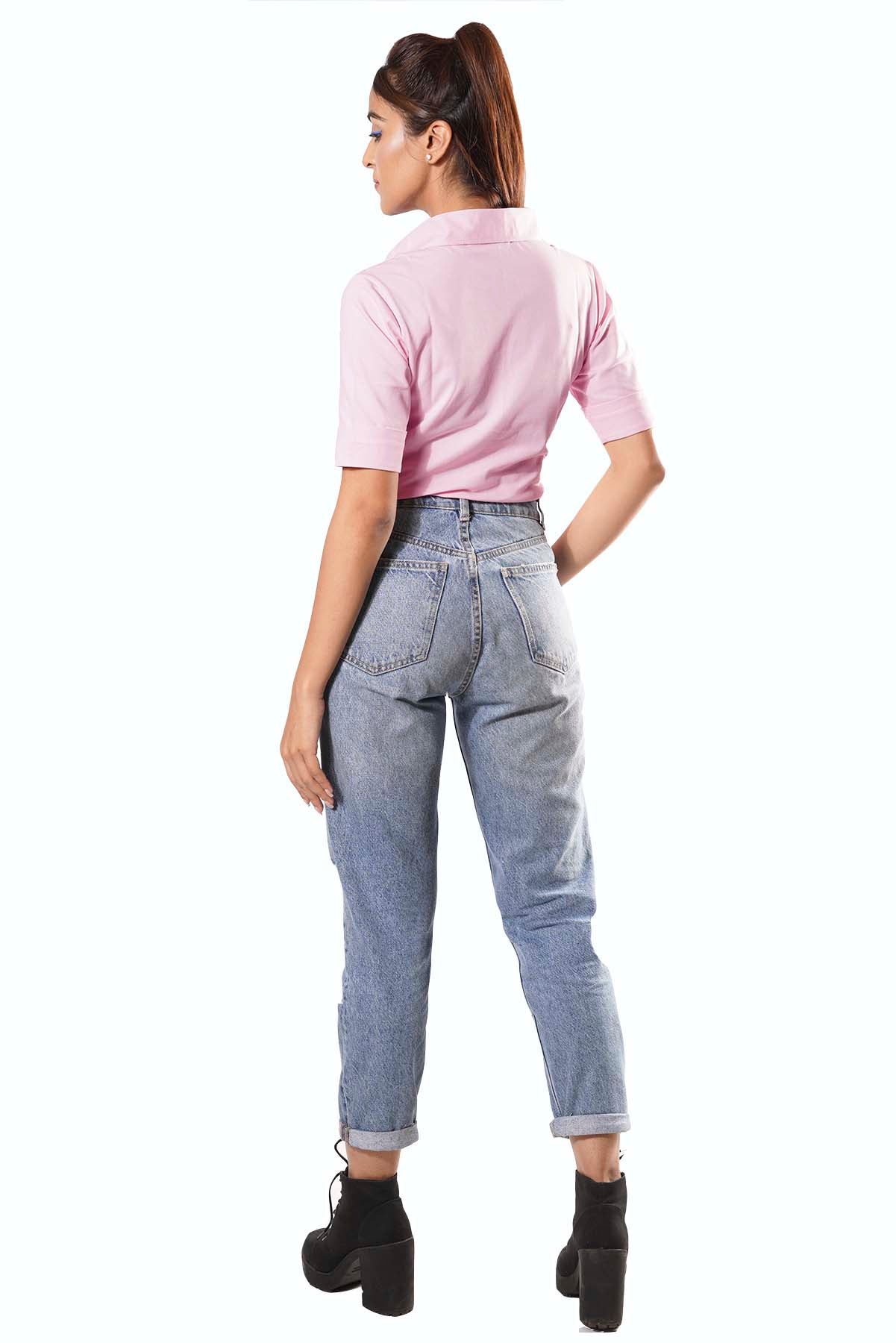 Pink Regular Fit Shirtee