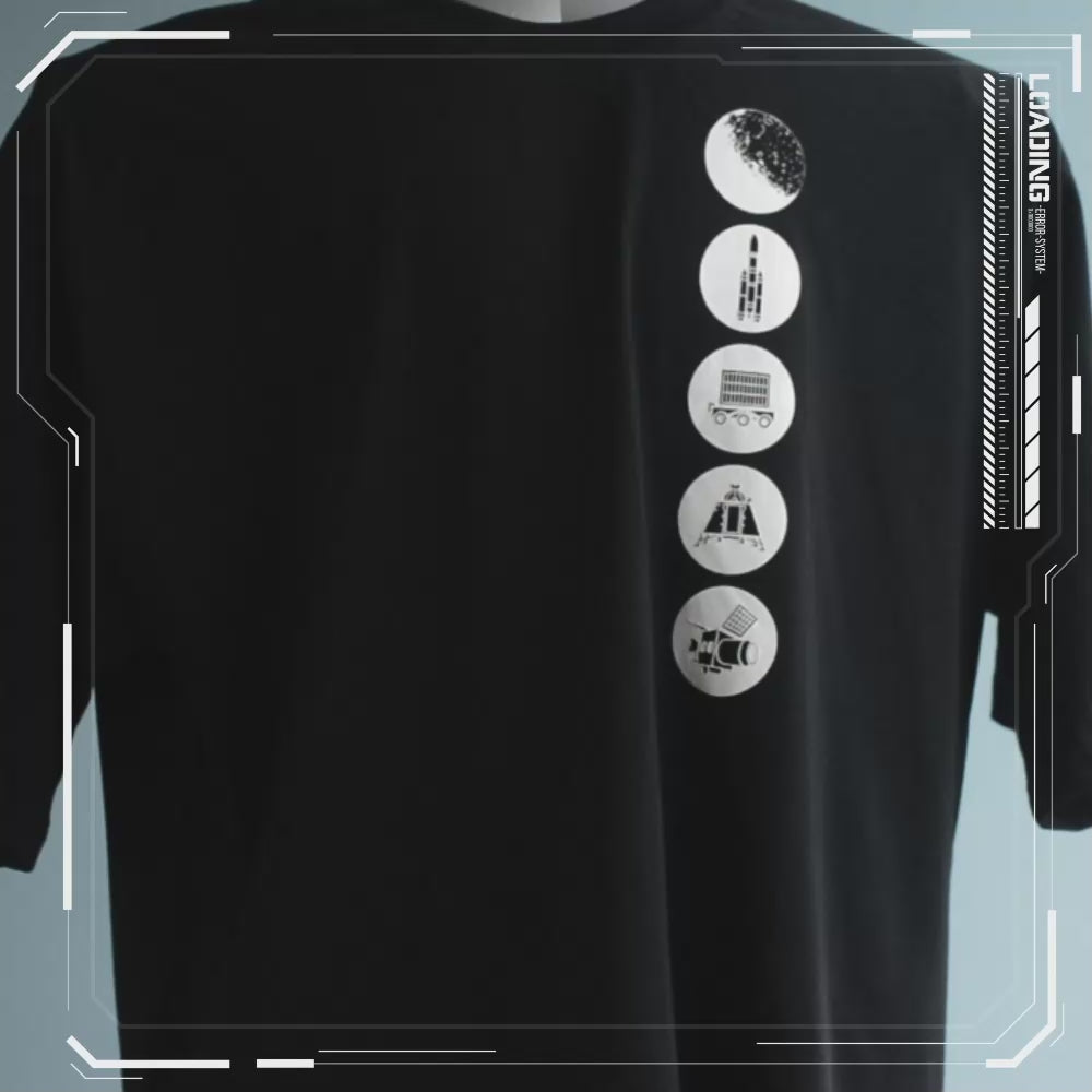 Load video: ISRO Lunar Odyssey Chandrayaan 2 Oversized Tee