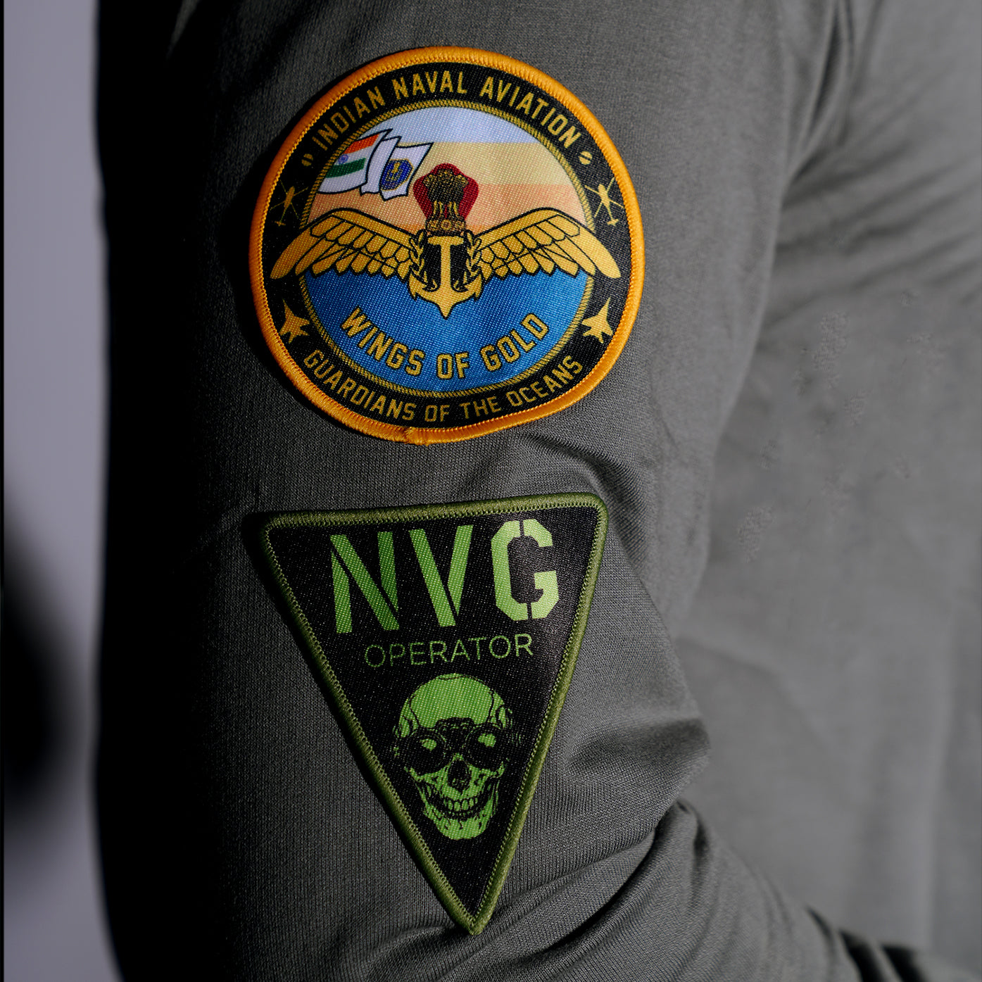 Indian Naval Aviation: SHBO Grey Oversized Sweatshirt