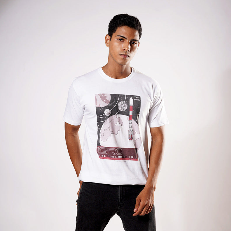 ISRO White PSLV T-Shirt