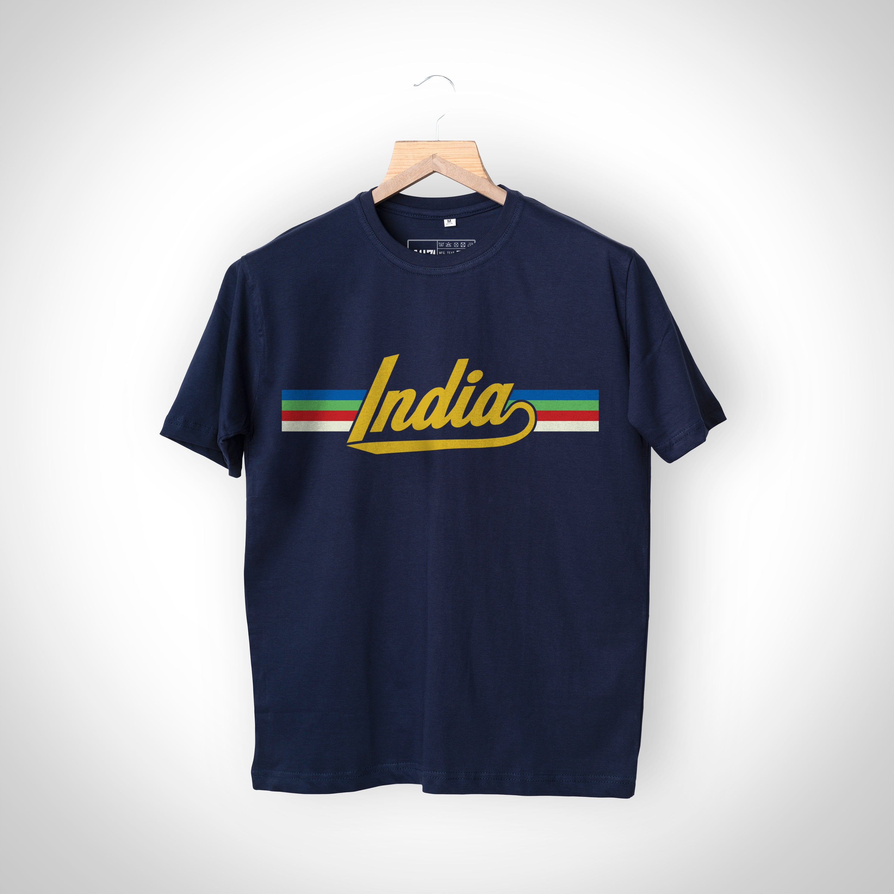 Navy Blue India Retro T-Shirt - Unisex